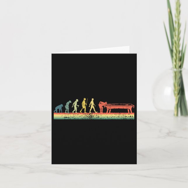 Funny Human Billiards Evolution 8 Ll Pool Player  Card (Front)