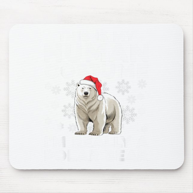 Funny Human Costume Lar Bear Christmas Lights Sant Mouse Mat (Front)
