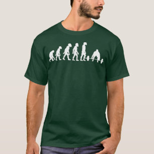 Funny Human Deadlifting Evolution Gym Fitness T-Shirt