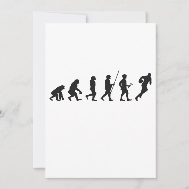 Funny Human Evolution Fantasy Football Sport Gift  Invitation (Front)