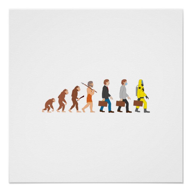 Funny Human Evolution Poster (Front)