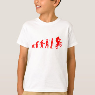 Funny Human Evolution to Mountain Biker Jump T-Shirt