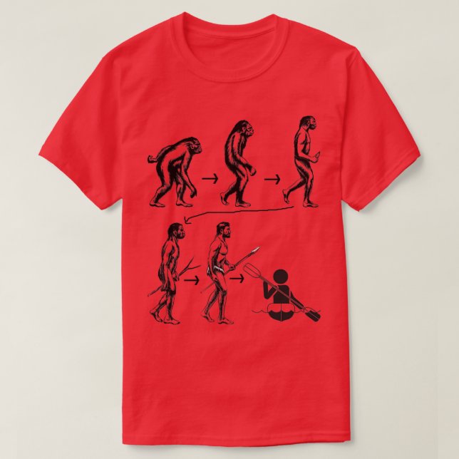 Funny Human Evolution to Rowing gift for Rowing T-Shirt (Design Front)