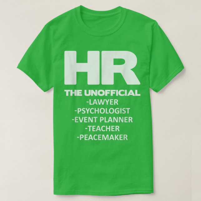 Funny Human Resources HRUn Everything  T-Shirt (Design Front)