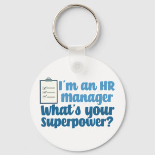 Funny Human Resources Manager Superhero Key Ring