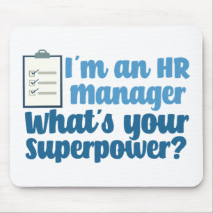Funny Human Resources Superhero Mouse Mat
