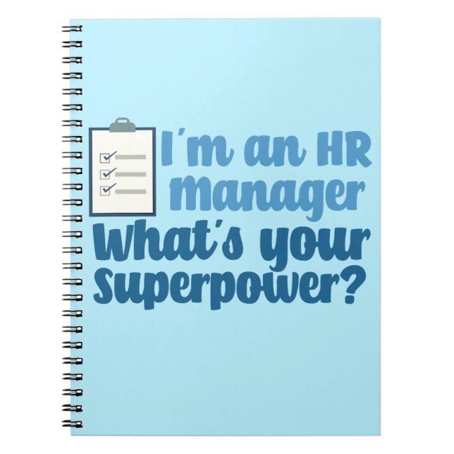 Funny Human Resources Superhero Notebook (Front)