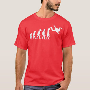 Funny Human Skydiving Evolution Freefall Skydiver  T-Shirt