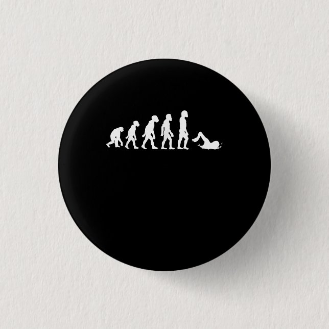 Funny Human Swimming Evolution Swimmer Swim Design 3 Cm Round Badge (Front)