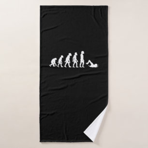Funny Human Swimming Evolution Swimmer Swim Design Bath Towel