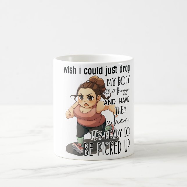 funny humerous fitness  coffee mug (Center)