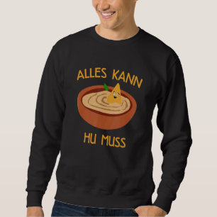 Funny Hummus Falafel Vegan Vegetarian Joke Veggie  Sweatshirt