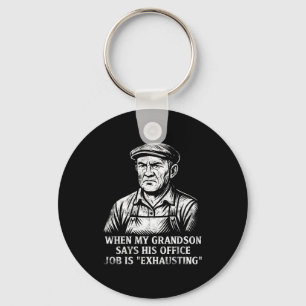Funny Humor Grandpa Gift Father's Day Grandfather Key Ring