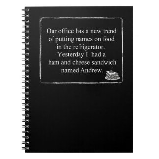 Funny Humor Notebook Office Lunch Mystery