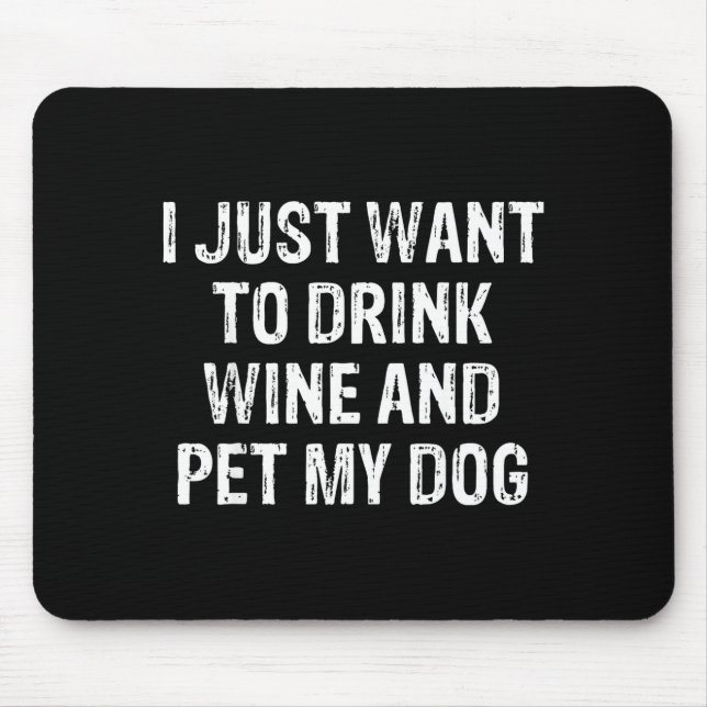 Funny Humor Puppy Lover Cute Fun Animals And Sarca Mouse Mat (Front)