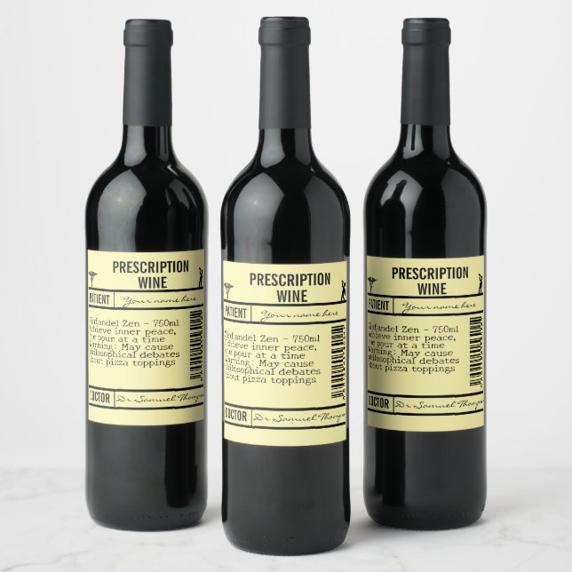 FUNNY Humorous, and Versatile Design for Party Wine Label (Bottles)