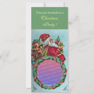 FUNNY,HUMOROUS SANTA VINTAGE Photo Template Gold