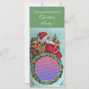 FUNNY,HUMOROUS SANTA VINTAGE Photo Template Green