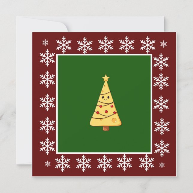 Funny Humour Cartoon Cheese Merry Christmas  Holiday Card (Front)