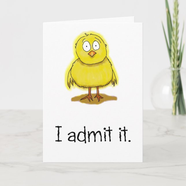 Funny Humour Happy Valentine's Day Chick Card (Front)