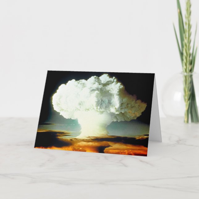 Funny Humour Nuclear Fallout Happy Birthday Card (Front)