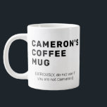 Funny Humour Sarcasm Custom Modern Typography  Large Coffee Mug<br><div class="desc">Funny Humour Sarcasm Custom Modern Typography Giant Coffee Mug</div>