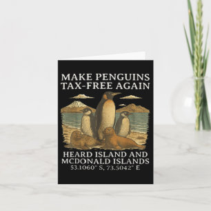 Funny Humour Sarcastic Penguin Make Penguin Tax-fr Card