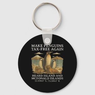 Funny Humour Sarcastic Penguin Make Penguin Tax-fr Key Ring
