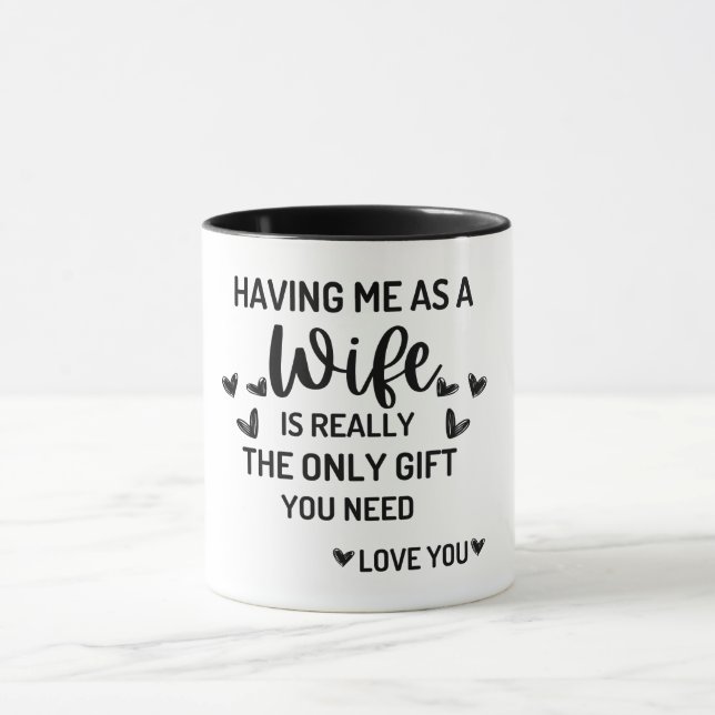 Funny Humour Valentine Gift For Wife | For Her Mug (Center)