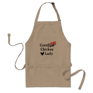 Funny Humourous Certifiable Crazy Chicken Lady Gif Standard Apron