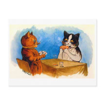 Funny Humourous Cigar Smoking Cats Playing Poker