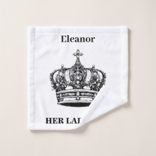 Funny Humourous Crown Personalised Her Ladyship Bath Towel Set