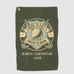 Funny Humourous Golf Quote Custom Vintage Golf Towel