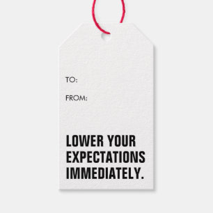 Funny Humourous Modern Simple Birthday Gift Tags