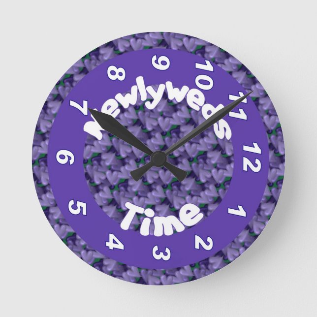 Funny Humourous Newlyweds Wall Clock (Front)