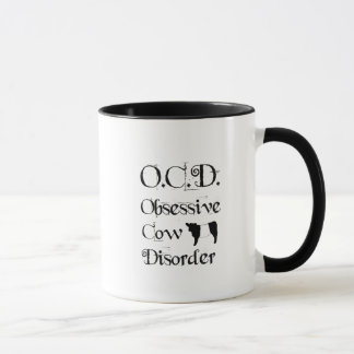 Funny Humourous OCD Obsessive Cow Disorder Belties Mug