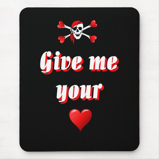 Funny humourous pirate flag mouse mat (Front)
