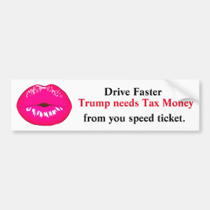 Funny Humourous Trump Joke Personalise Bumper Sticker