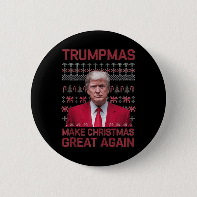 Funny Humourous Trumpmas Make Christmas Great Agai 6 Cm Round Badge (Front)
