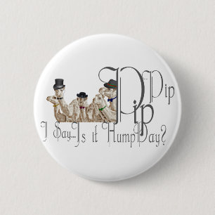 Funny Hump Day Camels in Monocles 6 Cm Round Badge