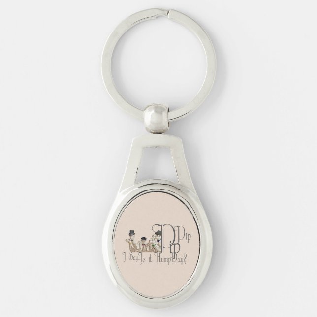 Funny Hump Day Camels  in Monocles Key Ring (Front)