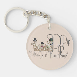 Funny Hump Day Camels  in Monocles Key Ring