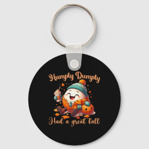 Funny Humpty Dumpty Had A Great Fall Autumn Men  Key Ring