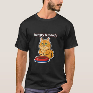 Funny Hungry and Moody Ginger Cat Meme T-shirt