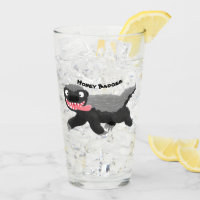 Funny hungry honey badger cartoon illustration