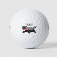 Funny hungry honey badger cartoon illustration
