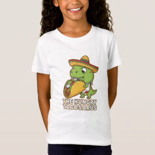 Funny Hungry Tacosaurus T-Rex Dinosaur Eating T-Shirt