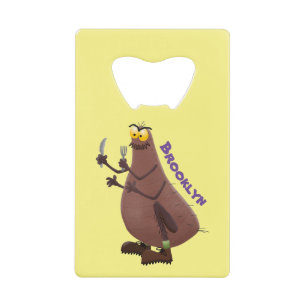 Funny hungry ugly flea cartoon