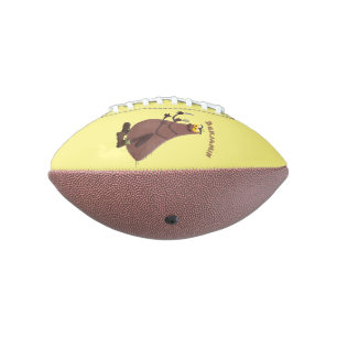 Funny hungry ugly flea cartoon american football