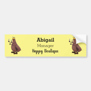 Funny hungry ugly flea cartoon bumper sticker
